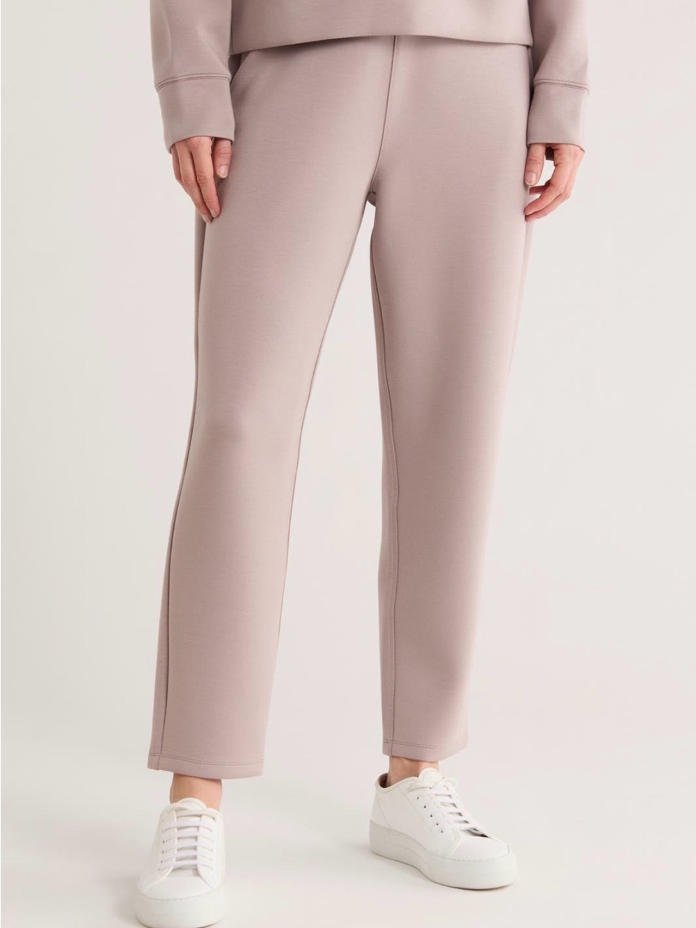 SPANX Straight-Leg Cropped Pants in Dusty Mauve